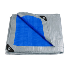 Large PE Tarpaulin Waterproof Tarp Sheet Cover with Reinforced Grommets Rainproof Tarps for Pool Caravan Garden Furniture Covers