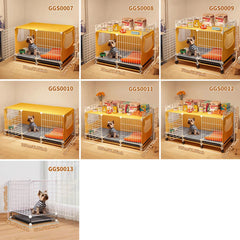 Dog Cage with Tray for Small Dogs Like Pomeranian, Teddy, Bichon, Pet Kennel for Autumn and Winter, Warm Dog Bed for Small Dogs with Separate Toilet Pet Shop