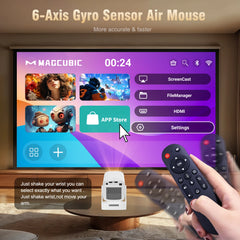 Magcubic HY310 1080P 330ANSI Android11 Mini Projector Auto Focus 4K Native 5W Speaker Air Mouse Voice Assistant Upgrated HY300