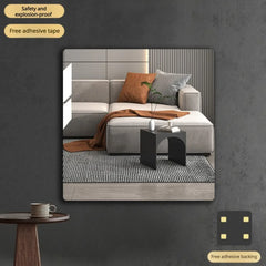 Self Adhesive Full Body Mirror Sticker Acrylic Wall Mounted Dressing Mirror for Bedroom Home Closet Door Easy DIY Installation