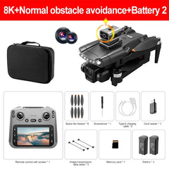 Lenovo V198MAX GPS Drone 8K Professional Camera Aerial FPV Brush Laser Obstacle with Large Screen Remote Control Folding Dron