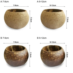 Coconut Shell Candle Bowls Natural Decorative Bowls Wood Candle Container for DIY Home Crafts Making Farmhouse Table Centerpiece Home Decor