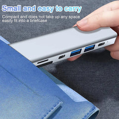USB C Hub Splitter to 4K HDMI-Compatible USB 3.0 Type C Adapter SD TF Docking Station for MacBook iPad Samsung S22 Dex Laptop