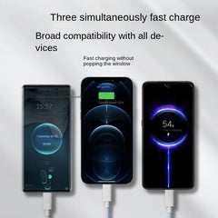 3 In 1 Fast Charging Cable 100W For Xiaomi iPhone Poco Micro USB Type C Charger Cable Cord Multiple Usb C Charging Wire Line