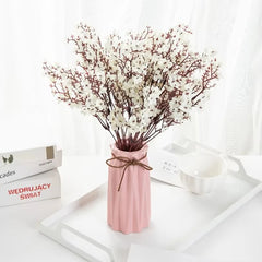 Artificial Flower Silk Gypsophila Peach Home Arch Table Outdoor Garden Wedding Bridal Bouquet Festival DIY Gift Decoration Props Home Decor, Plants & flowers