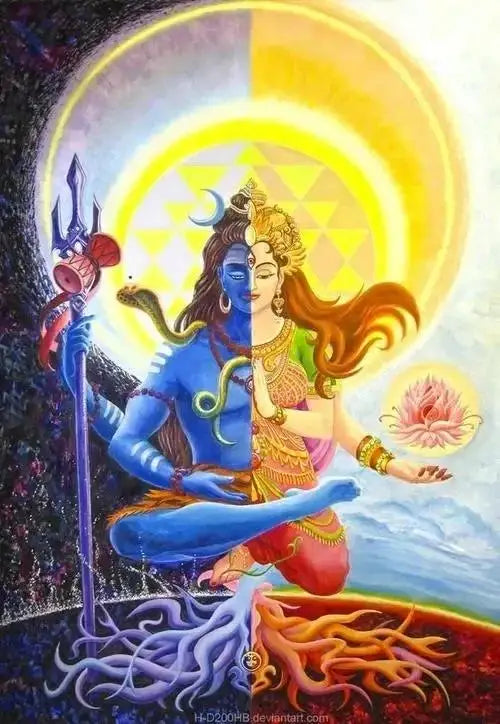 Divine Abstract Lord Shiva Canvas Poster  Hindu God Wall Art for Living Room  Religious Home Decor  Indian Deity Prints