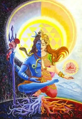 Divine Abstract Lord Shiva Canvas Poster  Hindu God Wall Art for Living Room  Religious Home Decor  Indian Deity Prints