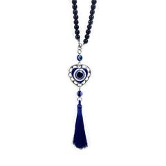 Crystal Tassels Blue Eyes Car Accessories Demon-Eye Auto Rearview Mirror Pendant Car Decoration Halloween Gifts Talisman For Man