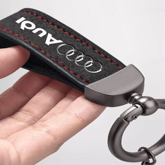 Suede Car Logo Keychain for Audi A1–A8 Q1–Q8 TT