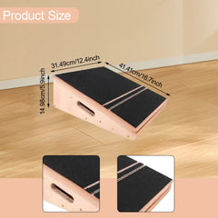 Wooden Slant Board Calf Stretcher Foldable Nonslip Leg Stretch Ankle Exercise Training Equipment for Muscle Building Home Gym