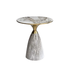 Nordic Light Luxury Round Coffee Table Modern Exquisite Home Creative Corner Table Living Room Furniture Sofa Side Rock Plate Round Tables