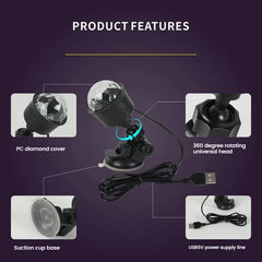 AITHEA Rotate  Multicolor USB Projector Light Night Light for Home Bedroom Party Decor Disco Light Kids Decoration Christmas