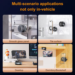 Strong Magnetic Phone Holder Foldable Design 360° Adjustable Vacuum Car Mount For Cell Phone For iphone Live Streaming