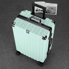 2024 New High-End Aluminum Frame Luggage Bag Thickened Travel Suitcase for Men And Women Students Large Capacity Password Box