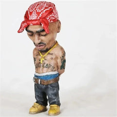 Tupac Rapper Figurine – Cool Hip Hop Desktop Decor Statue Decorative accessories