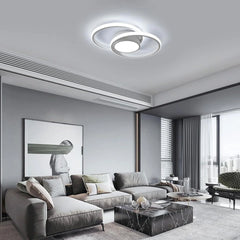 Modern LED Ceiling Lights,40W Double Round Dimmable 3000K-6500K Ceiling Lighting for Bedroom Hallway Balcony Corridor
