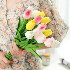 3/5PCS Artificial Flowers Real Touch Tulip Scrapbooking Vases Home Decor Wedding Garden Rose Arch Garland  Mother's Day Bouquets Home Decor, Plants & flowers