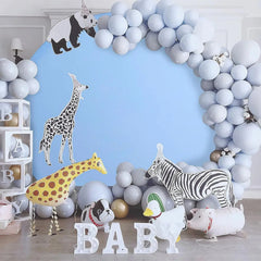 Champagne Round Photography Backdrop Cloth Cover Baby Shower Birthday Party Wedding Decor Photo Backdrop Cloth Circle Background