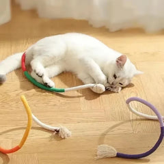 1 Piece Interactive Teeth Grinding Cotton Rope Cat Toy Play Teeth Grinding Daily Interactive Teasing Stick Pet Shop