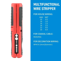 Multifunctional Cable Wire Stripper Cutter Pliers Portable Hand Tool with Anti-skid Handle Hardware Tool