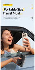 Essager Portable Power Bank 20000mAh with Two Built-in Cables External Battery PD 22.5W Fast Charging For iPhone 17 16 15 Xiaomi