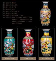 Jingdezhen Floor-standing Ceramic Large Flower Vase for Floral Arrangement Simple European-style Living Room Modern Home Decor C