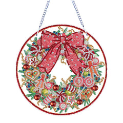 5D DIY Christmas Diamond Painting Wreath – Wall & Door Decor