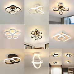 Modern Baked Enamel Finish LED Ceiling Lamp 3 Color Temperature Corridor Lights Balcony Lamps Bedroom Living Room 110V-240V