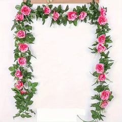 1Pcs 2.2M Artificial White Flower Fake Hanging Fake Vine Plants Leaves Artificials Garland Flowers Wedding Decoration