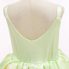 Tiana Cosplay Costume for Girls Fancy Princess Cosplay The Frog Dress Carnival Birthday Party Kids Frock Ball Gowns Clothes