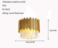 Luxury Crystal LED Ceiling Lamp Modern Gold Silver Living Room Chandelier Home Decoration Dining Room Pendant Lights