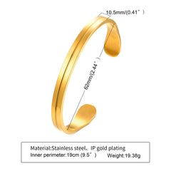 MEN TWISTED C BANGLE WITH SMALL WRIST MOBIUS BRACELET ANTIQUE SILVER COLOR STACKING CUFF BANGLE STAINLESS STEEL UNISEX JEWELRY