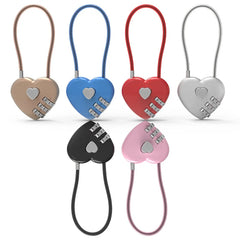Love Lock Wedding Lock Heart Love Combination Lock School Bag Backpack Trolley Box Concentric Lock Color Zinc Alloy