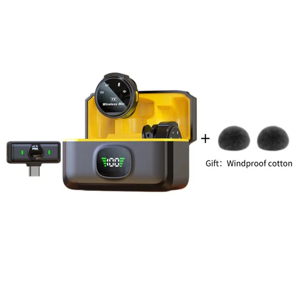J6 Wireless Lavalier Lapel Microphone Live Streaming Interviews Portable Noise Mini Reduction Audio Video Recording Live Phone
