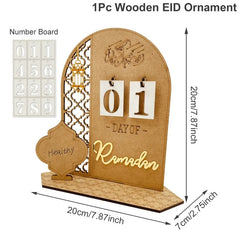 Ramadan Countdown Calendar Eid Mubarak Ornament Ramadan Decoration 2026 For Home Ramadan Kareem Islamic Muslim Party Decor Gifts