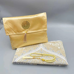Muslim Prayer Mat Set Prayer Rug Prayer Beads Portable Home Travel Islamic Worship Blanket Storage Bag Ramadan Gifts