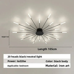 Nordic Ceiling Lighting for Living Room Bedroom Kitchen Led Ceiling Light Fixture Indoor Home Firework Decor Ceiling Lights