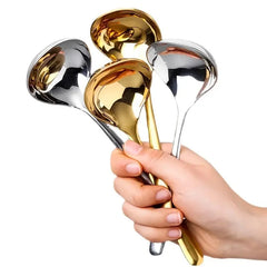 Korean Stainless Steel Thickening Spoon Creative Long Handle Hotel Hot Pot Spoon Soup Ladle Home Kitchen Tools, Cooking Utensils