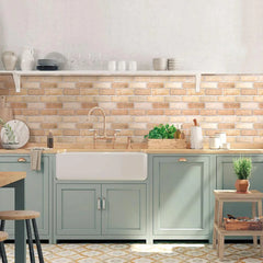 3D Wall Sticker Self-adhesive Faux Brick Wall Panel Peel and Stick Tile Backsplash for Kitchen Bedroom Waterproof Tile Sticker Home Decor