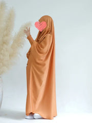 Ramadan Muslim Dress Girls Kids Prayer Garment Hijab Dress Child Hooded Abaya Full Cover Niqab Islam Dubai Eid Robe 2026 Jilbab