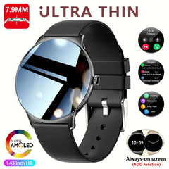 2026New 7.9mm Ultra-Slim SmartWatch Women Health Monitoring Always-On Display 100 +Sports Modes Bluetooth Call Smart Watch Women