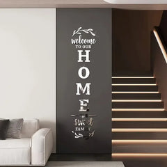 English Letters Home Letter Signs Acrylic Mirror Wall Art Stickers Wall Decorations for Living Room Bedroom Home Decor Wall Decals