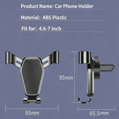 Universal Gravity Auto Phone Holder Car Air Vent Clip Mount Mobile Phone Holder Cell Phone Stand GPS Support For iPhone Samsung