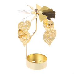 1pc Metal Hot Rotating Candle Holder Christmas Rotating Candle Holder Dinner Party Wedding Party Candle Holder Home Decor