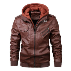 Men's Leather Jackets Autumn Casual Motorcycle PU Jacket Biker Leather Coats Brand Clothing EU Size SA722