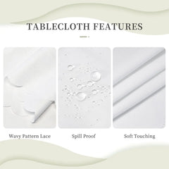 Jewish Happy Hanukkah Menorah rectangle Tablecloth  Dining Room decor waterproof Tablecloth for table Holiday party decorations
