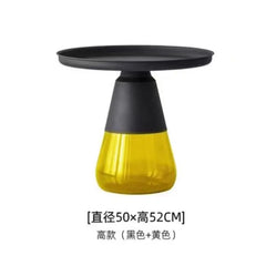 Artistic Glass Coffee Table, Creative Design End Tables for Living Room , Stylish Accent Tea Table with Various Sizes & Colors Living Room Furniture