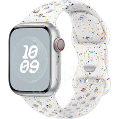 Sport Strap for Apple Watch Band 44mm 45mm 46mm 49mm/38mm 40 41mm Colored Particles Rubber Band IWatch Ultra 11 10 9 8 7 6 5 SE