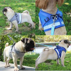 Vest Harness Leash Adjustable Mesh Vest Dog Harness Collar Chest Strap Leash Harnesses With Traction Rope XS/S/M/L/XL Pet Shop