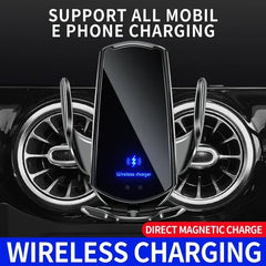 VIKEFON 15W Car Magnetic Wireless Charger Automatic Car Mount Phone Holder For iPhone Samsung Infrared Induction Fast Charging